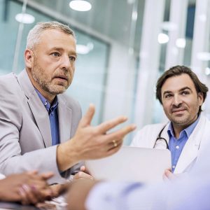 Doctors meeting in hospital