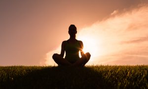 woman meditating