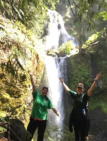 Travel OT at a waterfall