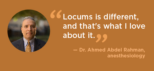 Dr. Rahman quote locums