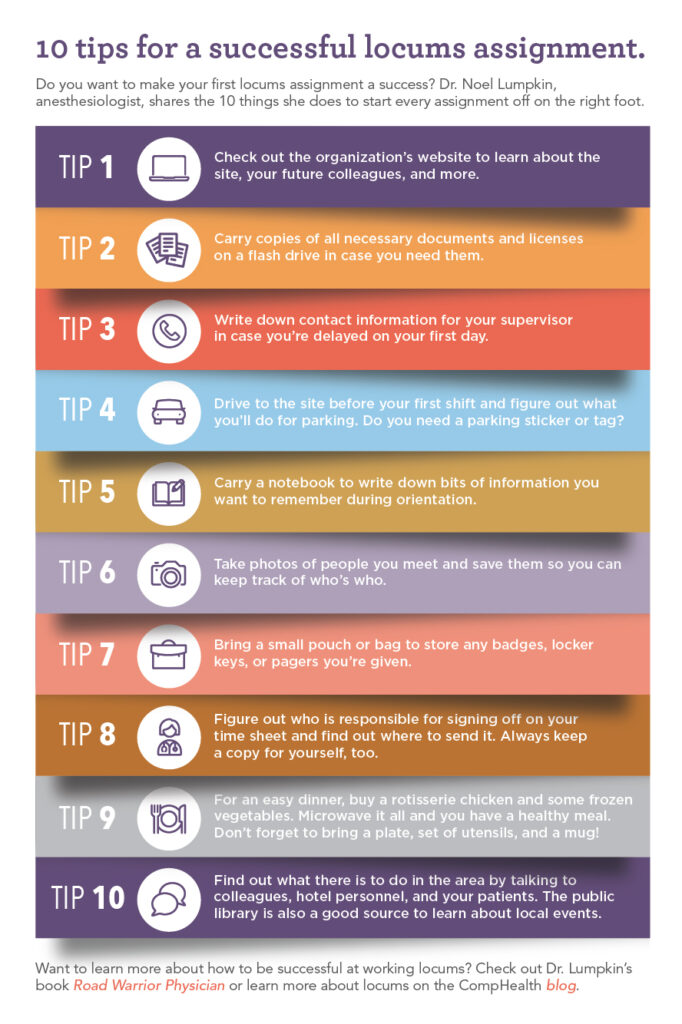 Infographic locum tenens tips