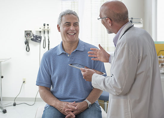 Physician enjoying patient care