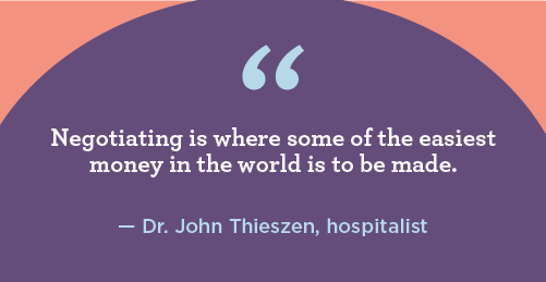 Quote from Dr. Thieszen about negotiating before signing a contract