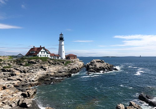picture of lighthouse as seen while working locum tenens during sabbatical