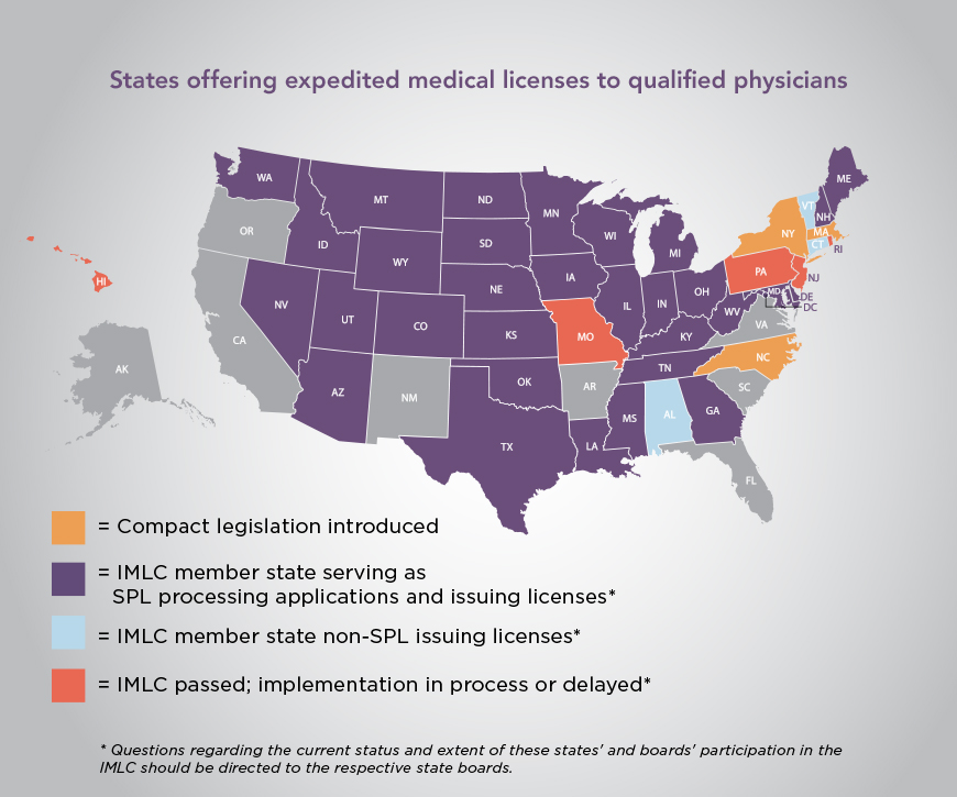 Interstate Medical Licensure Compact states list and guide for 2024