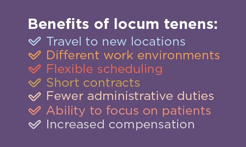 Benefits of locum tenens work