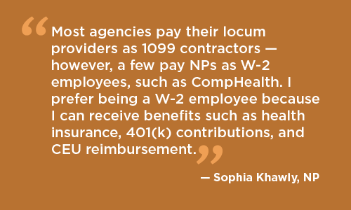 Quote from NP about working with CompHealth
