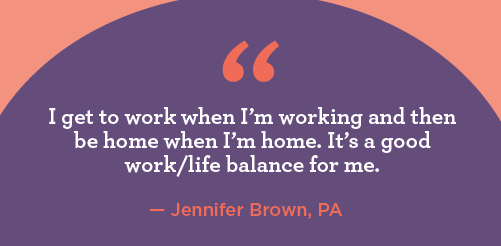 Quote from surgical PA about appreciating work/life balance while working locum tenens