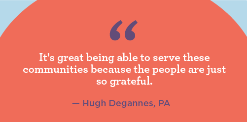 Quote from a surgical PA about being grateful to serve patients